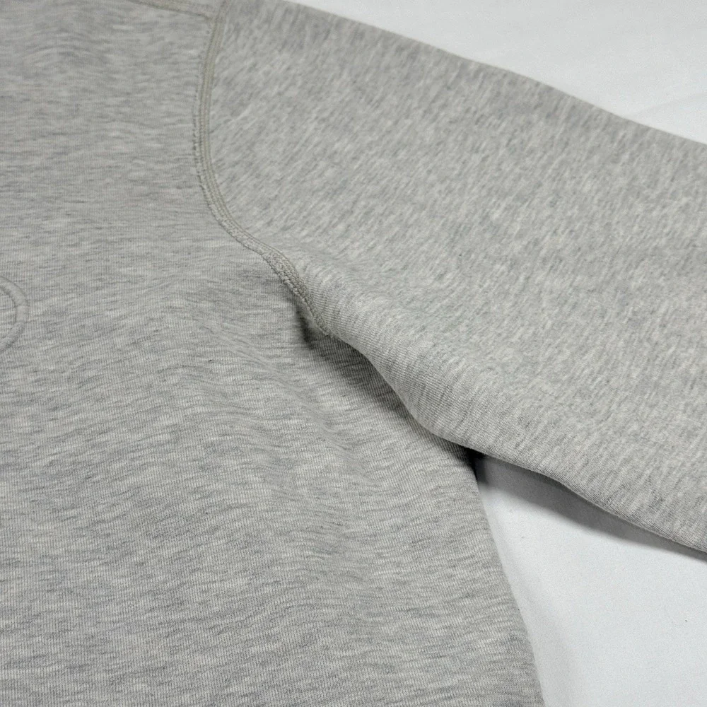 Polo Ralph Lauren Logo Embossed Double Knit Sweatshirt Men's L Gray Crewneck